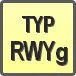 Piktogram - Typ: RWYg
